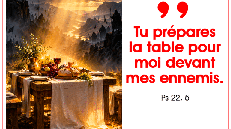 « Tu prépares la table pour moi devant mes ennemis » (Ps 22, 5)